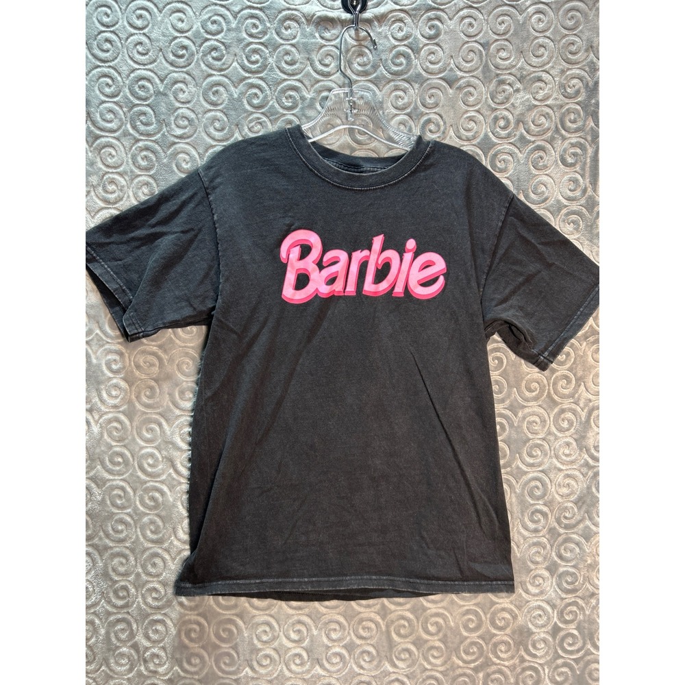 Barbie T Shirt Black Washed Graphic Tee Size Small Kids Girls Youth